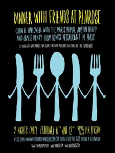 Paris Popup's Menu at Penrose